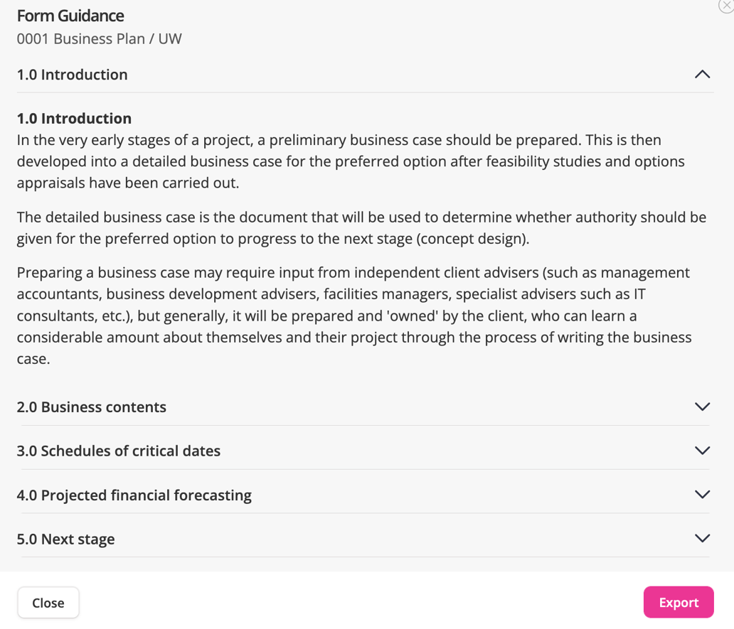 The Form Guide Form guidance notes